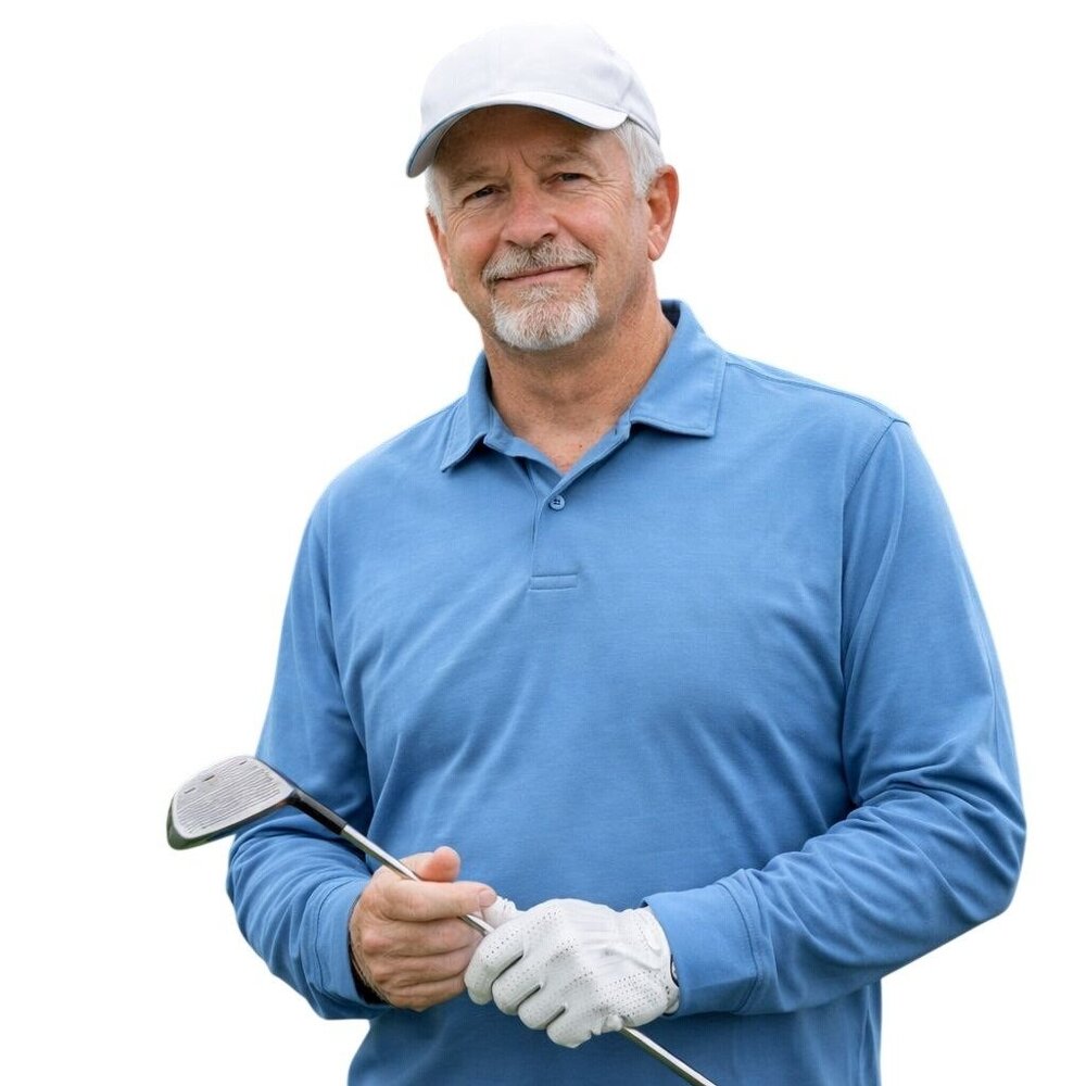 Mack Weldon Mens Polo Shirt Medium Blue Long Sleeve Lightweight Casual Top